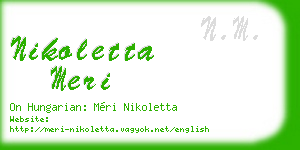 nikoletta meri business card