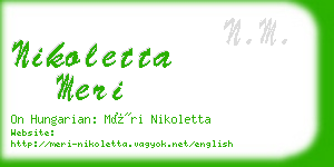 nikoletta meri business card